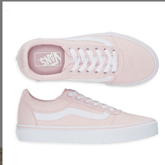 pastel pink vans slip ons